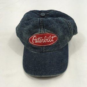 * vintage golf/baseball denim cap, with embroidered Peterbilt trucks logo